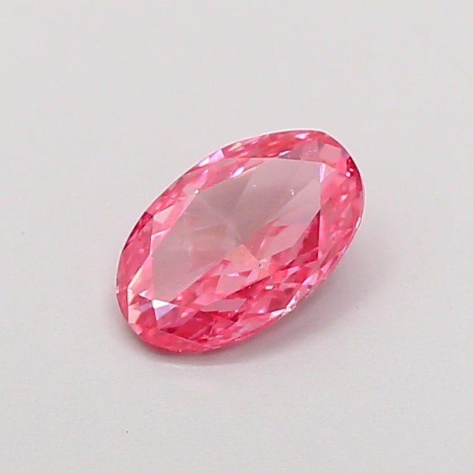 0.62 carat fancy vivid pink moval lab grown diamond VS2 clarity