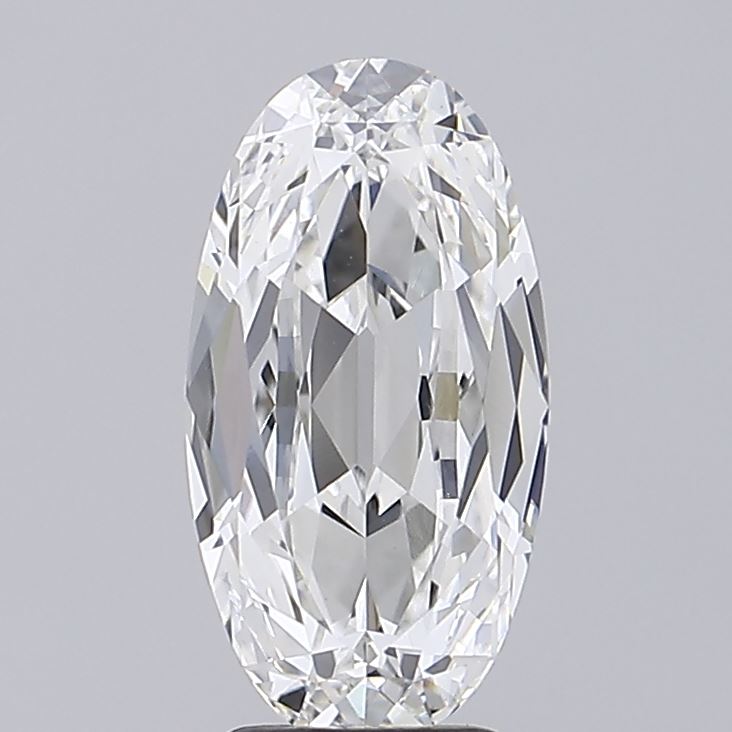 3.50 carat moval lab grown diamond F color VVS2 clarity
