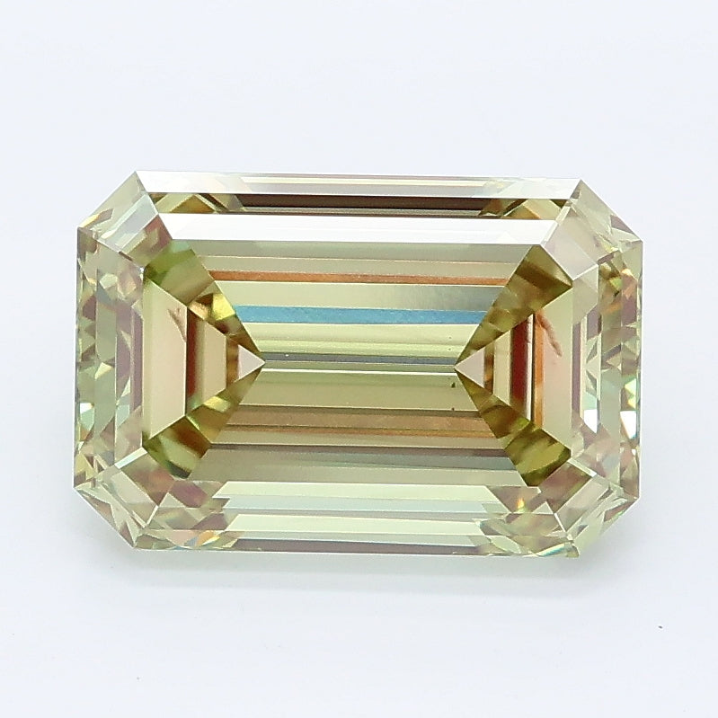 3.17 carat fancy vivid green emerald lab grown diamond VS2 clarity
