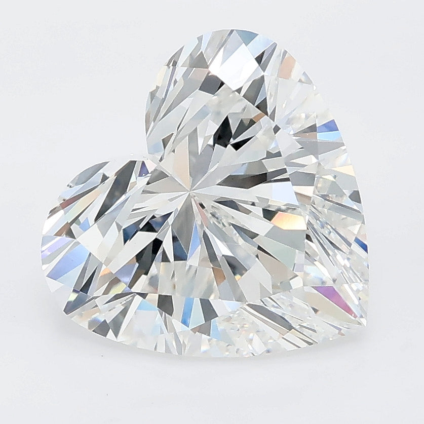 4.06 carat heart lab grown diamond E color VVS2 clarity