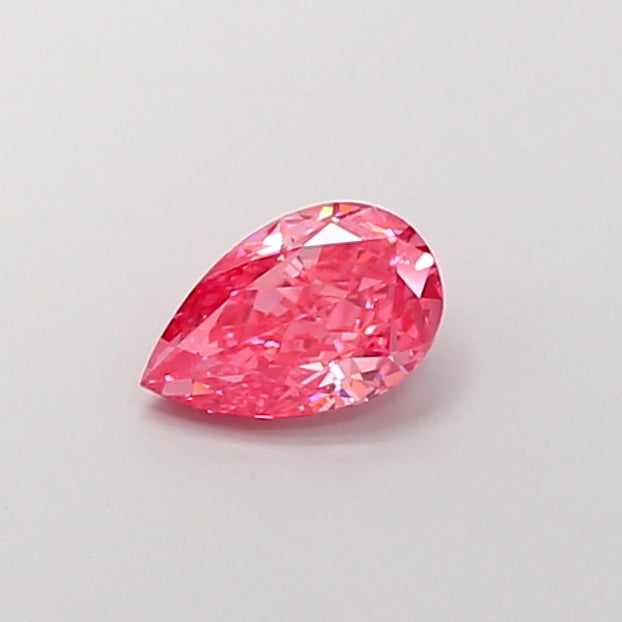 1.02 carat fancy vivid pink pear lab grown diamond VVS2 clarity