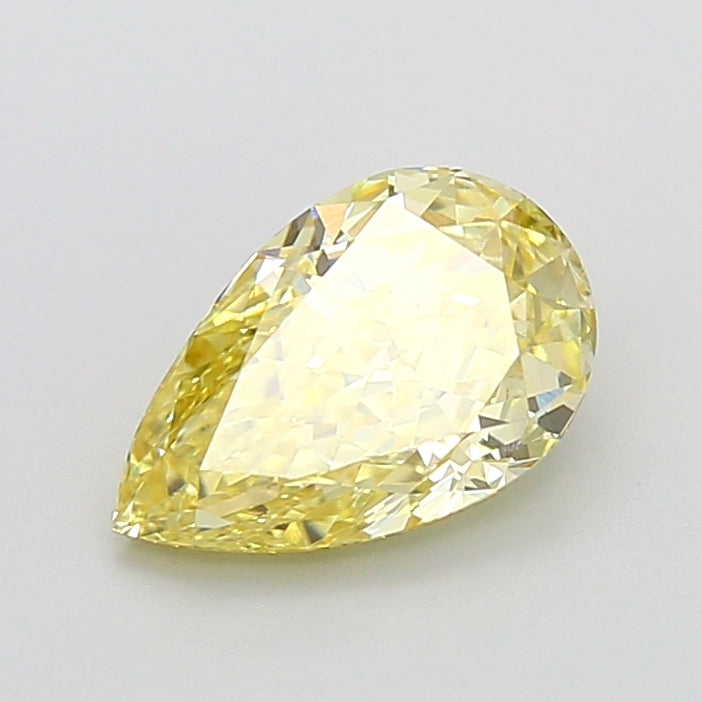 1.50 carat fancy intense yellow pear lab grown diamond VVS2 clarity