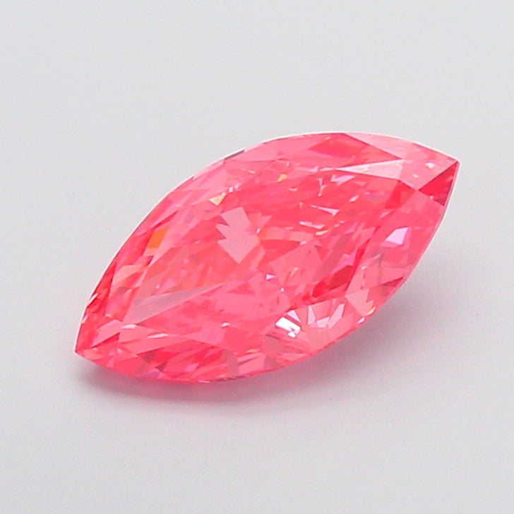 2.01 carat fancy vivid pink marquise lab grown diamond VS1 clarity