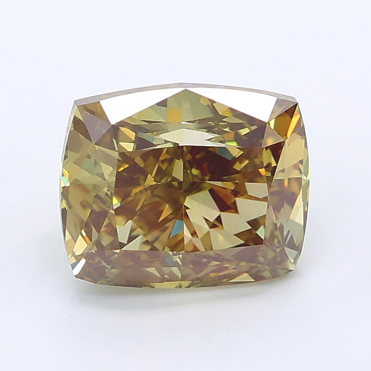 2.27 carat fancy intense green cushion lab grown diamond VVS2 clarity