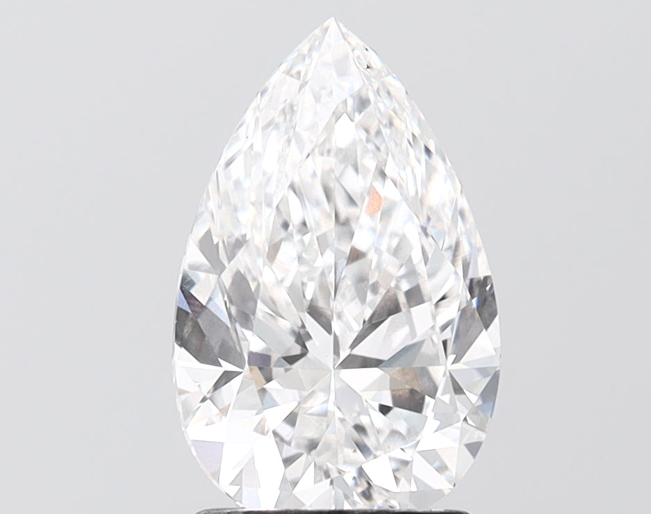 2.05 carat pear lab grown diamond E color VS1 clarity