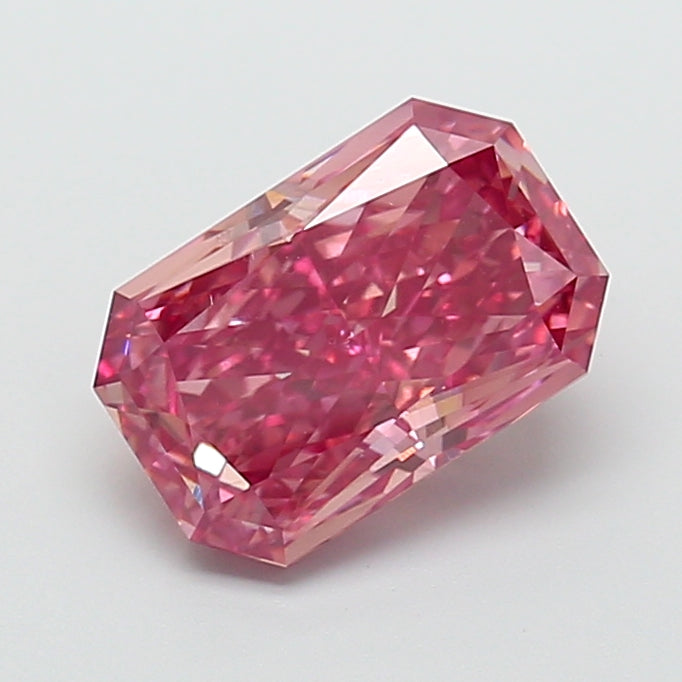 4.03 carat fancy vivid brownish pink radiant lab grown diamond VS1 clarity