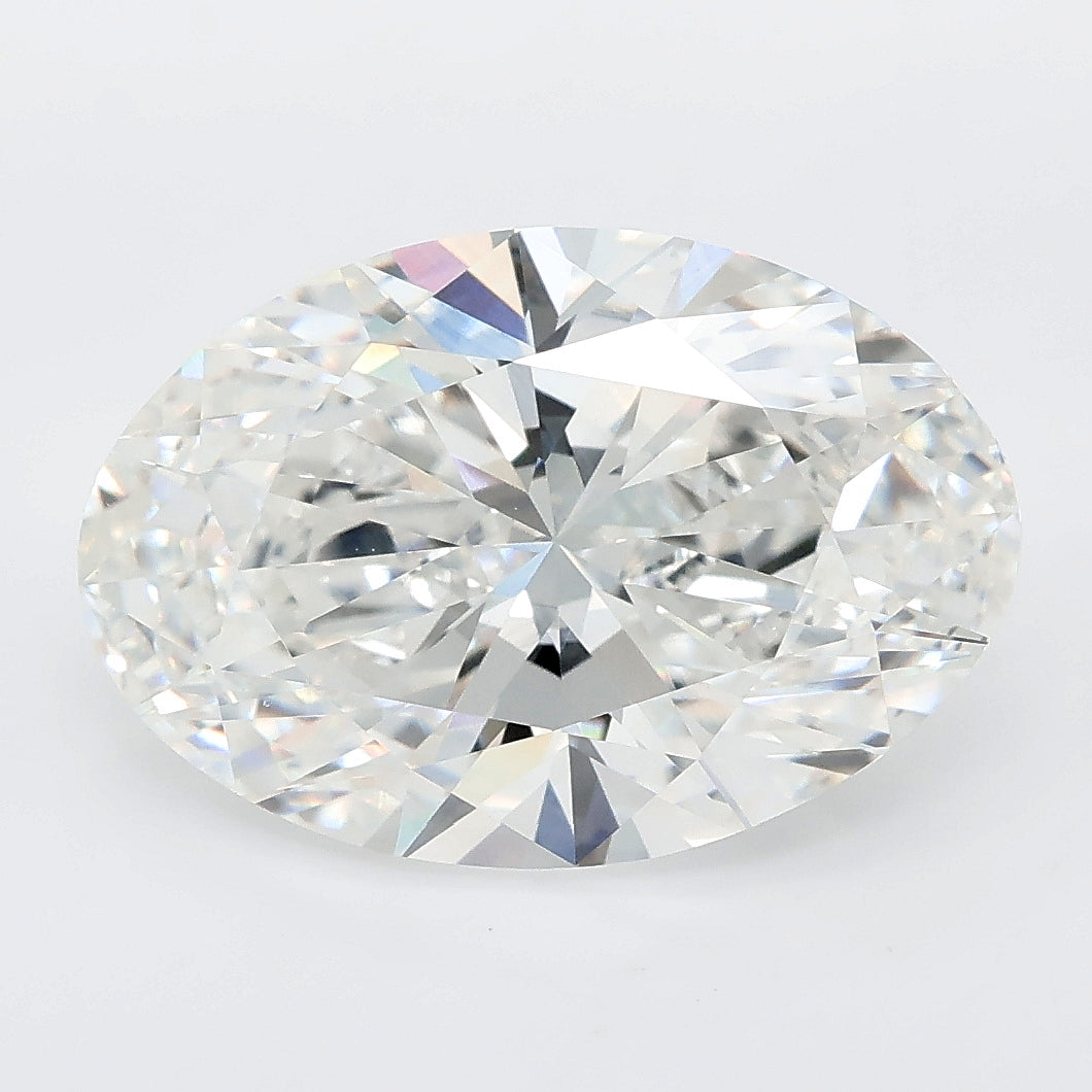 6.04 carat oval lab grown diamond E color VVS2 clarity