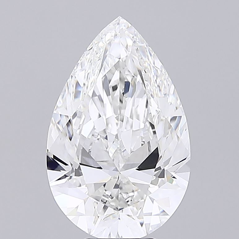 7.25 carat pear lab grown diamond F color VVS2 clarity