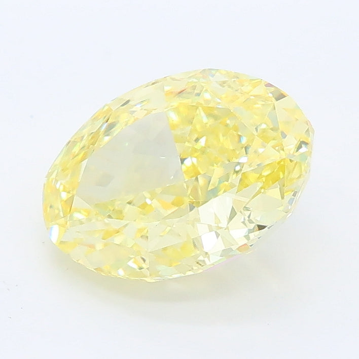 2.26 carat fancy intense yellow oval lab grown diamond VS1 clarity