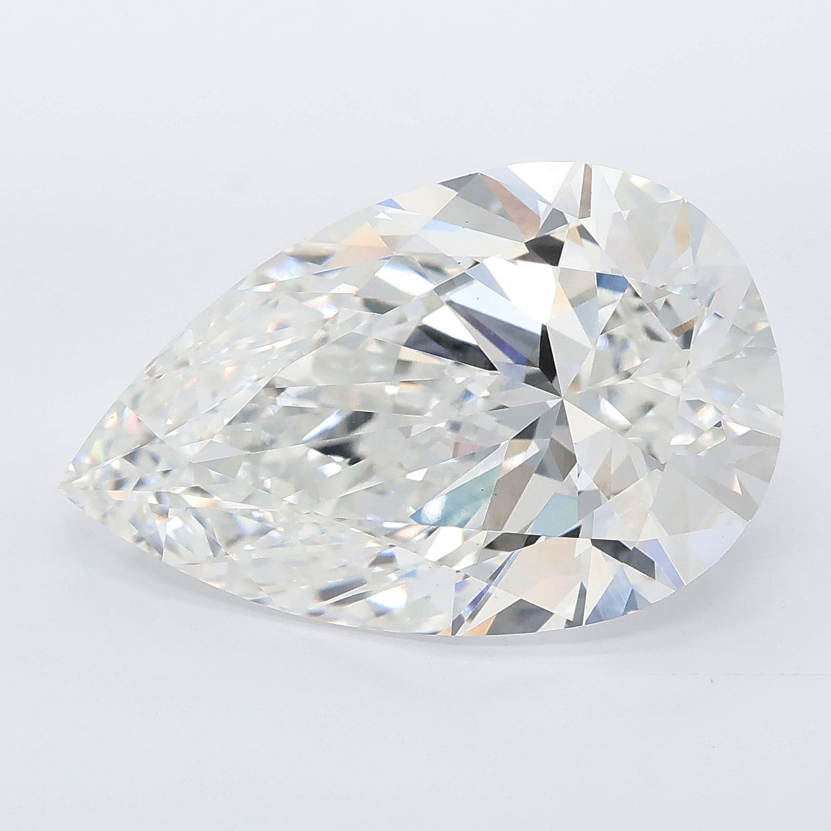 8.06 carat pear lab grown diamond E color VS1 clarity