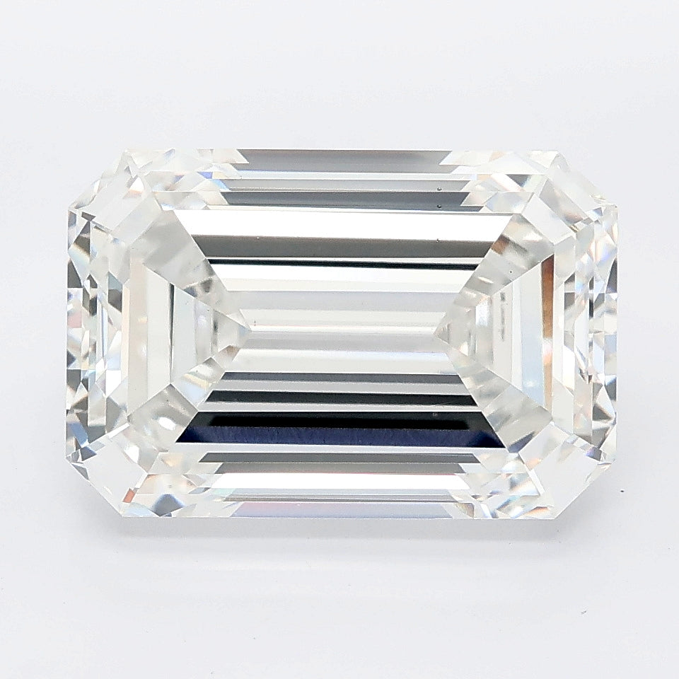 6.08 carat emerald lab grown diamond E color VS1 clarity