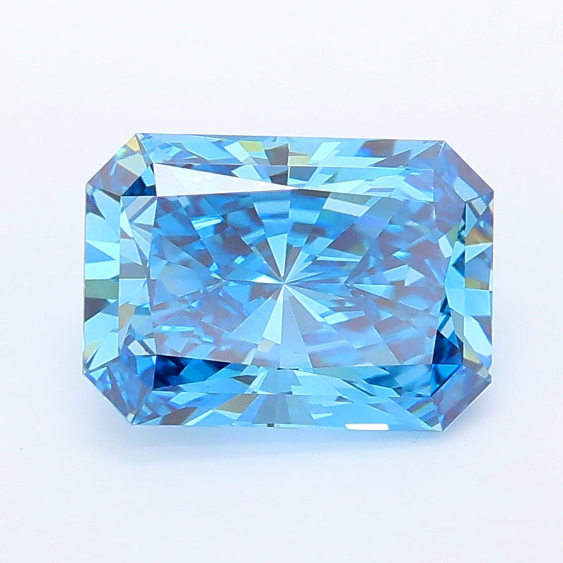 1.95 carat fancy vivid blue radiant lab grown diamond VS1 clarity