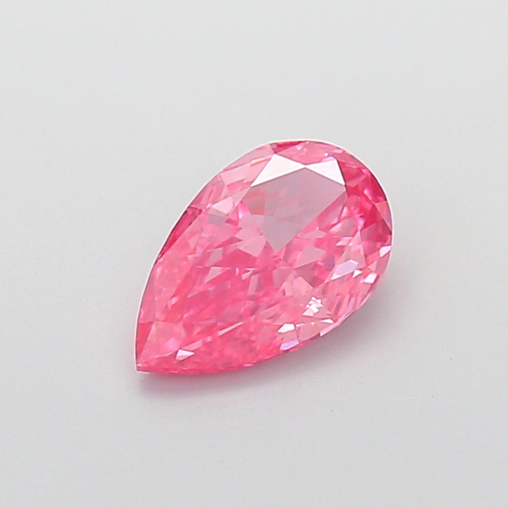 1.56 carat fancy vivid pink pear lab grown diamond VS1 clarity
