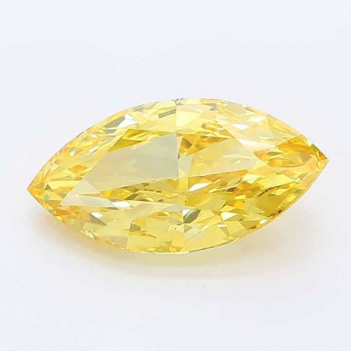 1.30 carat fancy intense yellow marquise lab grown diamond VS1 clarity