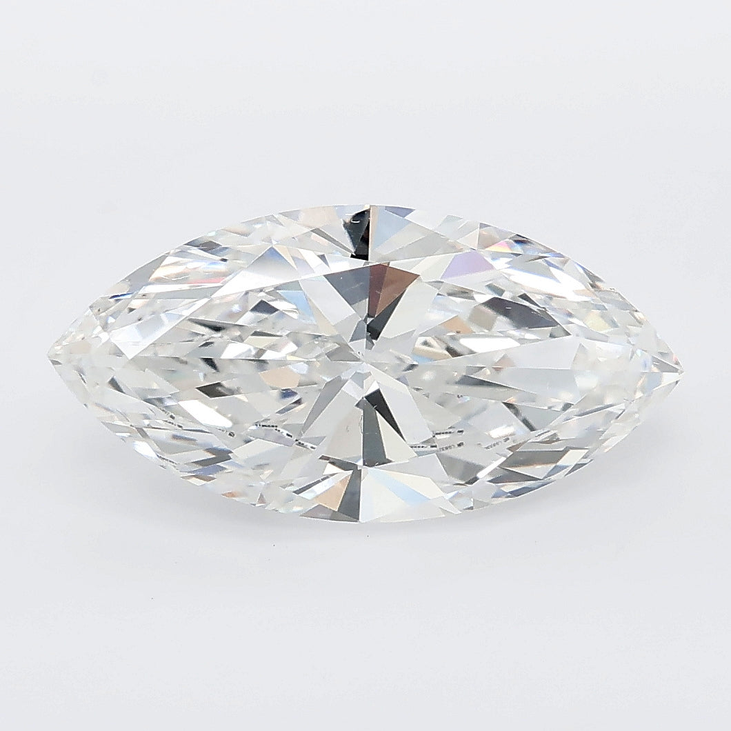 3.02 carat marquise lab grown diamond E color VS1 clarity