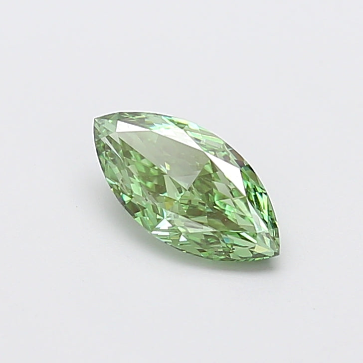 1.02 carat fancy vivid green marquise lab grown diamond VVS2 clarity
