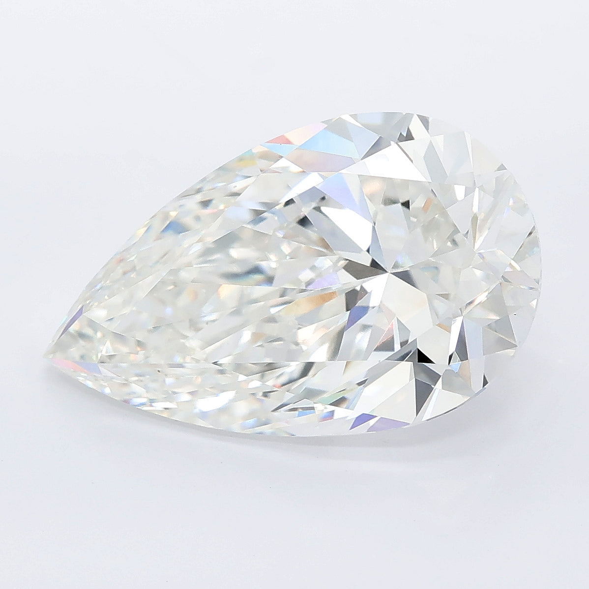 7.09 carat pear lab grown diamond F color VVS2 clarity