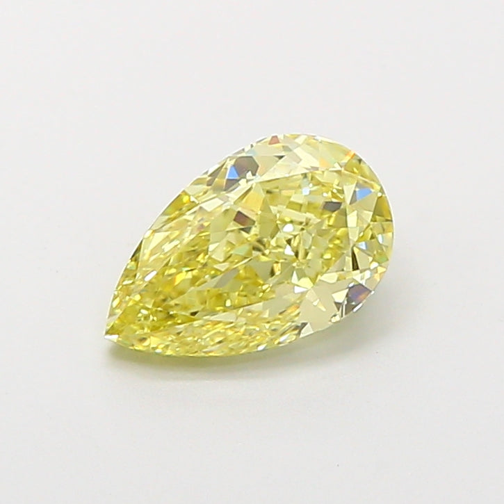 1.15 carat fancy intense yellow pear lab grown diamond VVS2 clarity