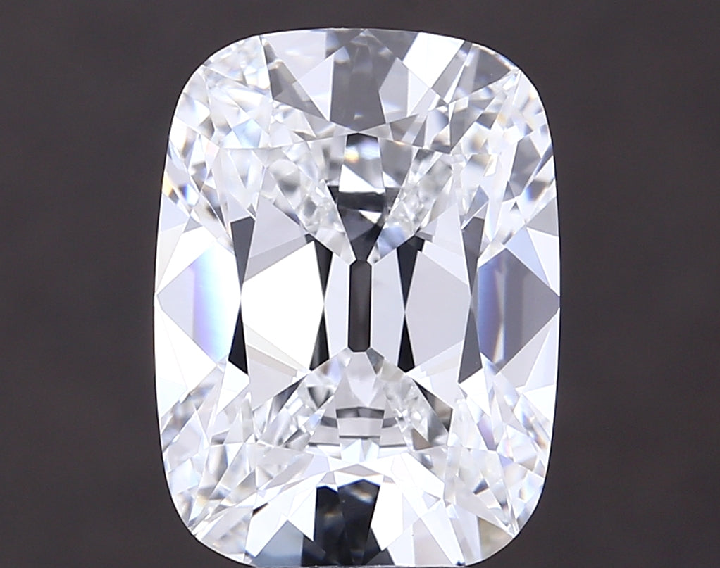 7.05 carat old mine cushion lab grown diamond E color VVS2 clarity
