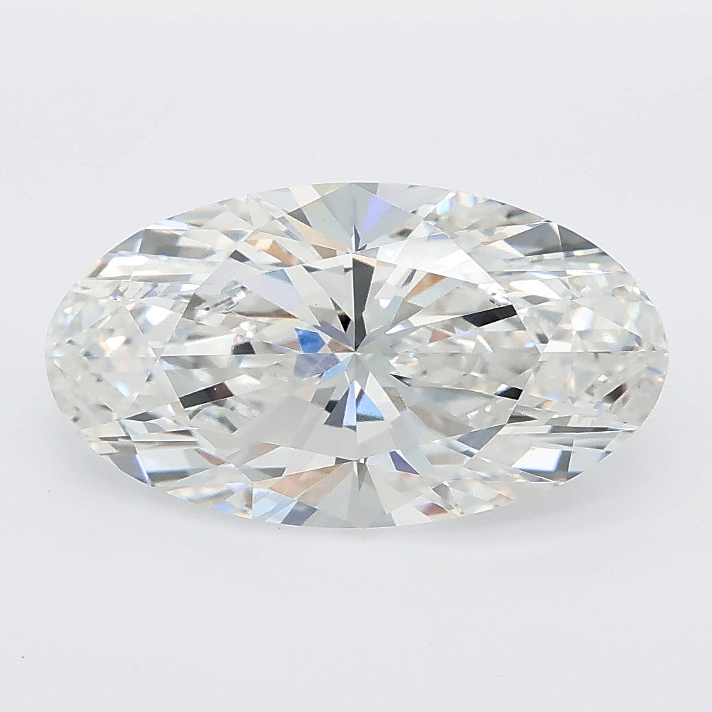 3.51 carat moval lab grown diamond E color VVS2 clarity