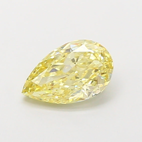 1.16 carat fancy yellow pear lab grown diamond VVS2 clarity