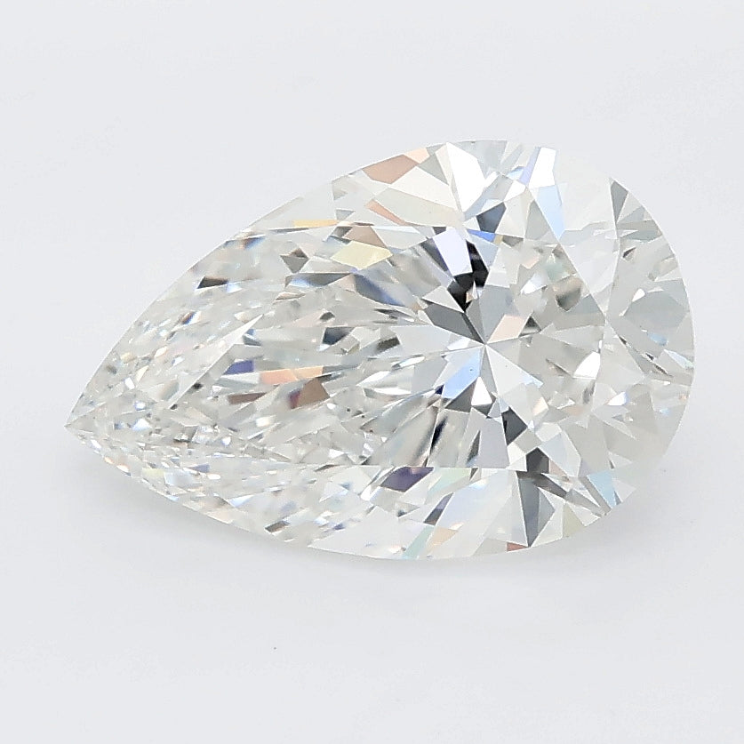 2.52 carat pear lab grown diamond E color VVS2 clarity