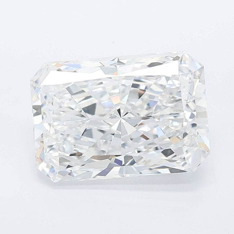 2.06 carat radiant lab grown diamond D color VVS2 clarity