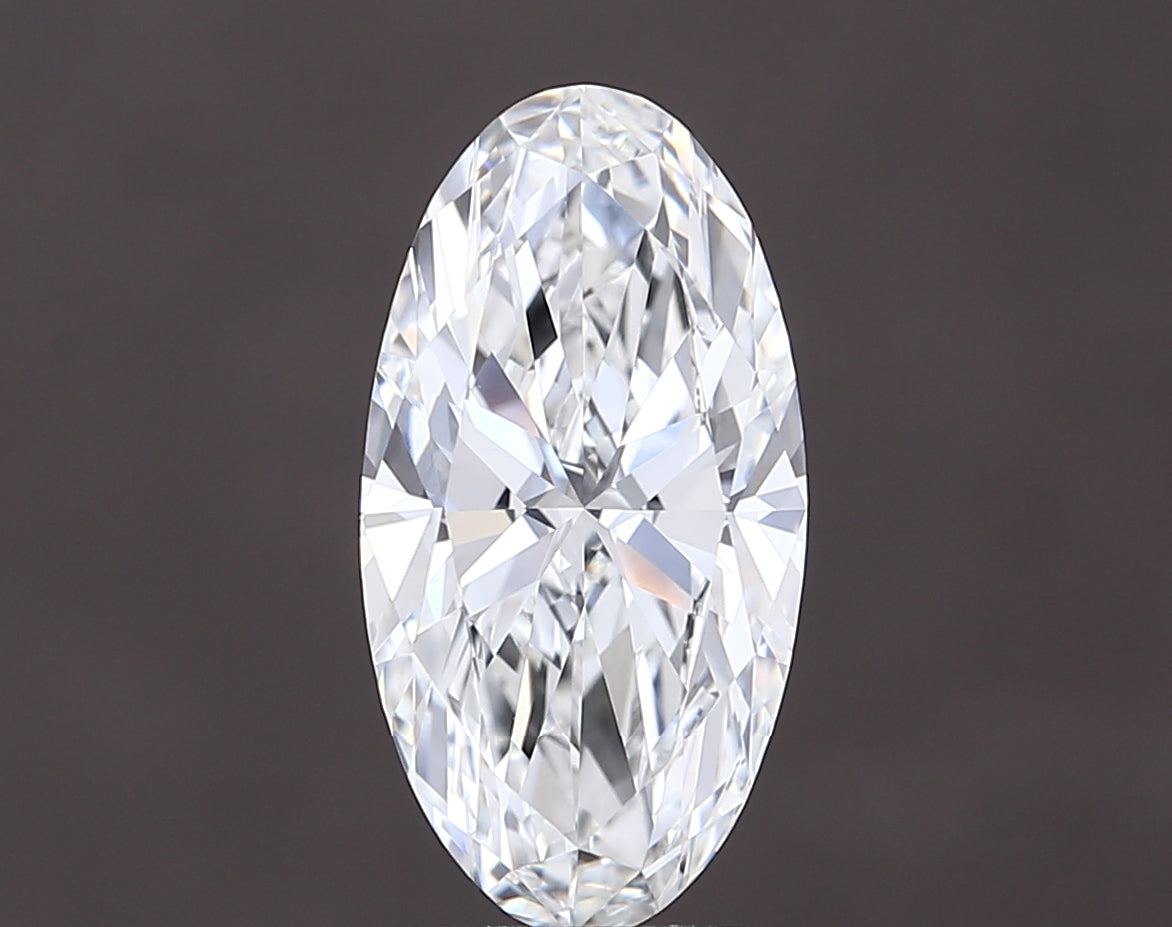 4.03 carat moval lab grown diamond F color VVS2 clarity