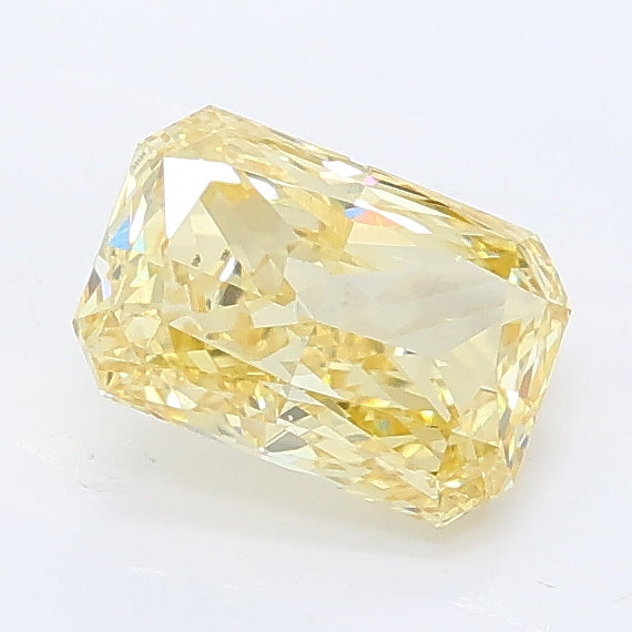 1.03 carat fancy yellow radiant lab grown diamond VVS2 clarity