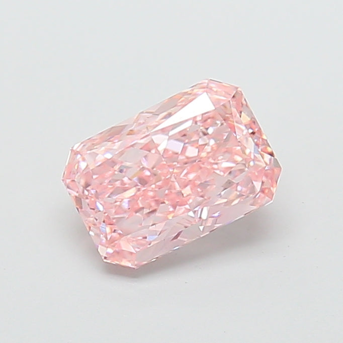 2.05 carat fancy intense pink radiant lab grown diamond VS1 clarity