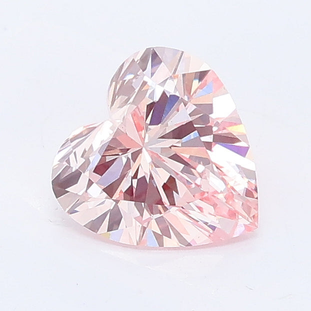 1.00 carat fancy intense pink heart lab grown diamond VS1 clarity