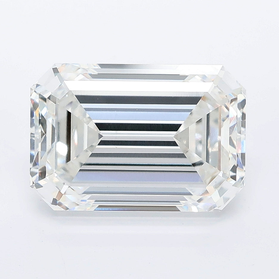 5.01 carat emerald lab grown diamond E color VS1 clarity