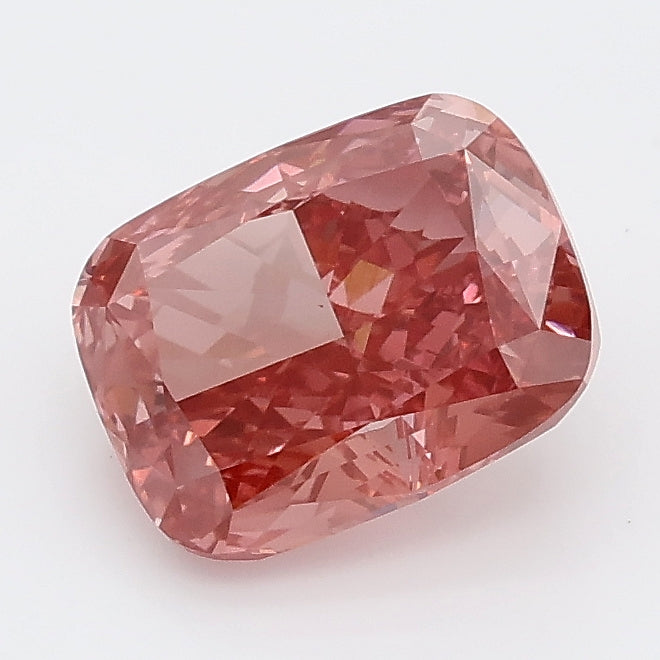 2.02 carat fancy vivid pink cushion lab grown diamond VS1 clarity