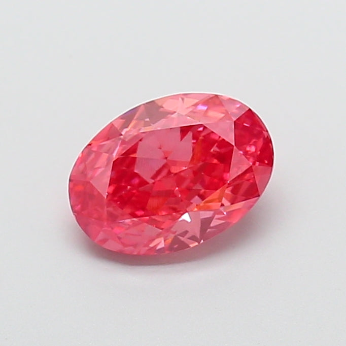 2.02 carat fancy vivid pink oval lab grown diamond VVS2 clarity