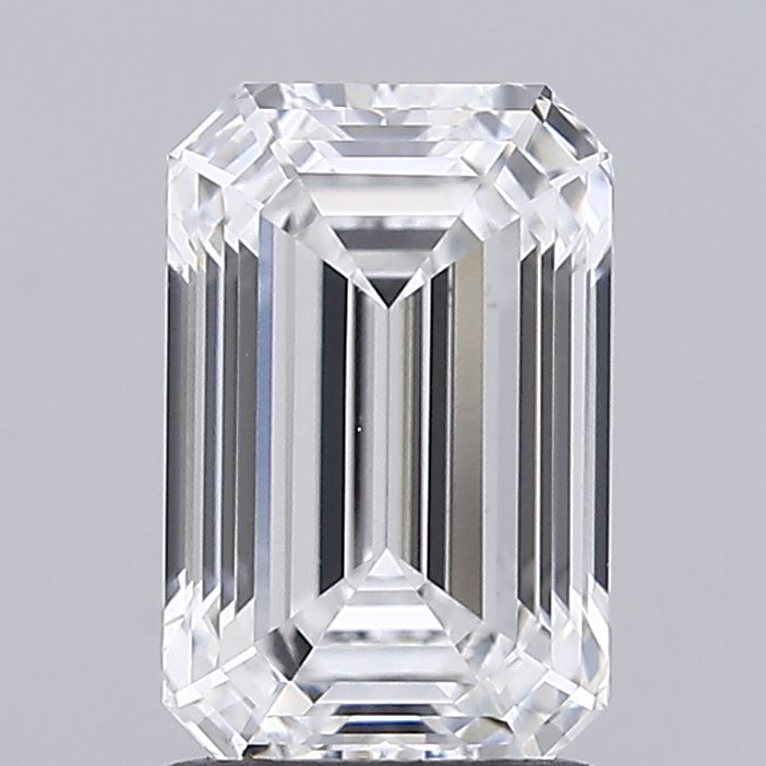 1.88 carat emerald lab grown diamond D color VS1 clarity