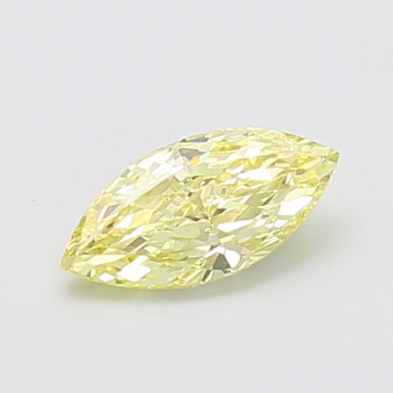 0.78 carat fancy yellow marquise lab grown diamond VS1 clarity