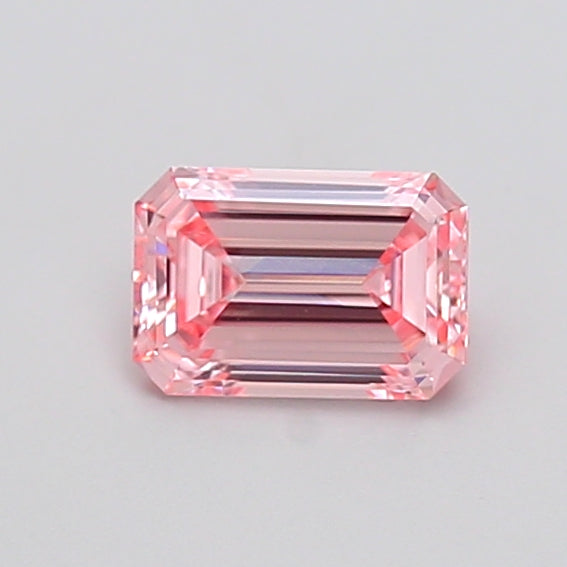 0.97 carat fancy intense pink emerald lab grown diamond VVS2 clarity