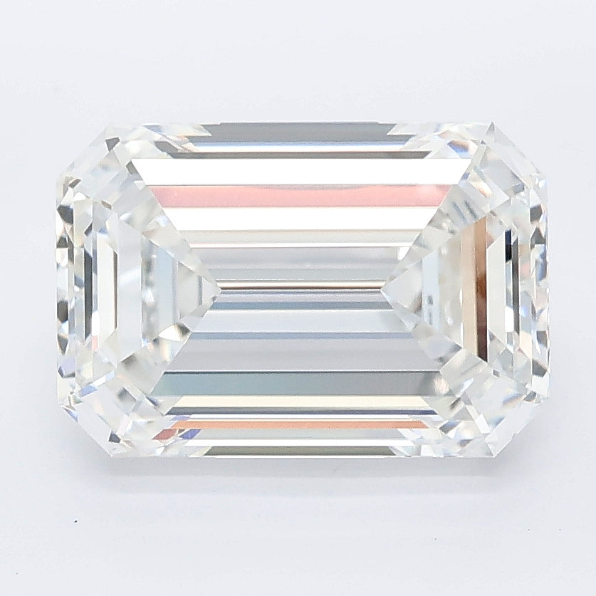 4.07 carat emerald lab grown diamond E color VVS2 clarity