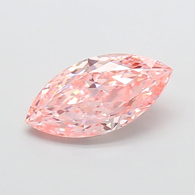 2.01 carat fancy vivid pink marquise lab grown diamond VVS2 clarity