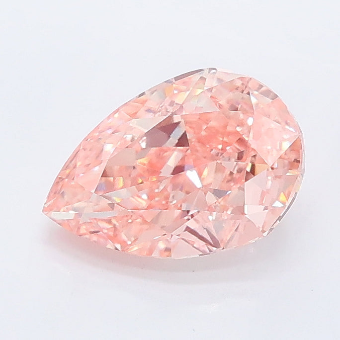 1.50 carat fancy intense pink pear lab grown diamond VS1 clarity