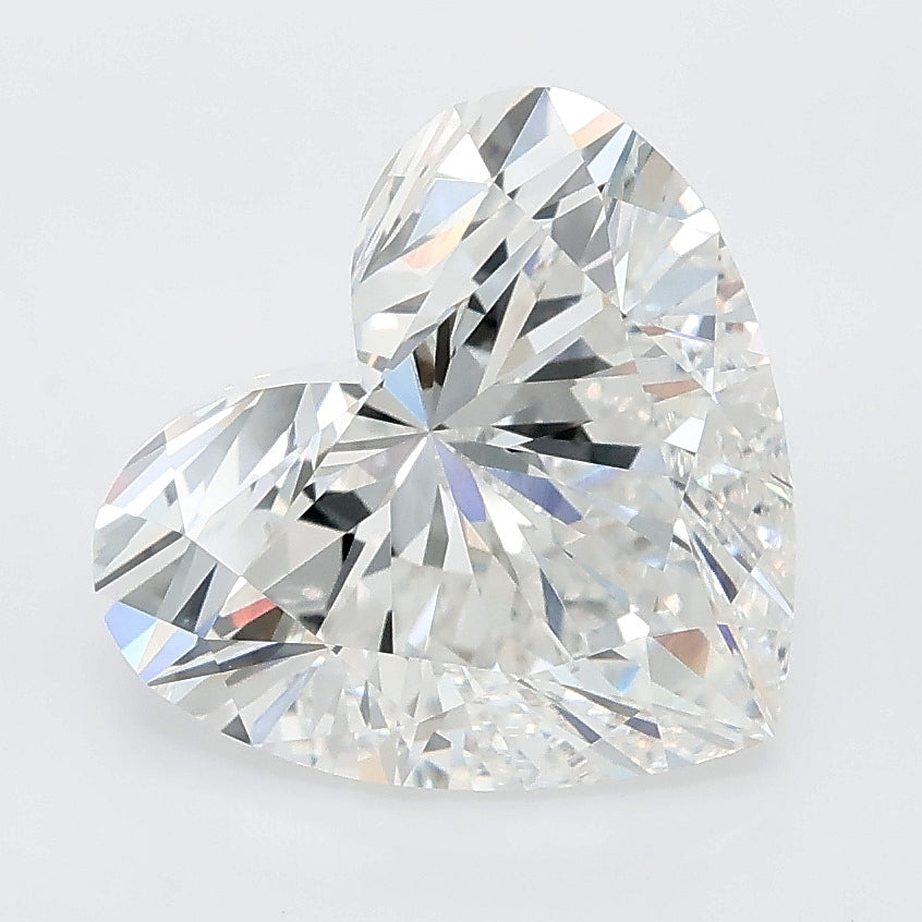 4.04 carat heart lab grown diamond E color VVS2 clarity