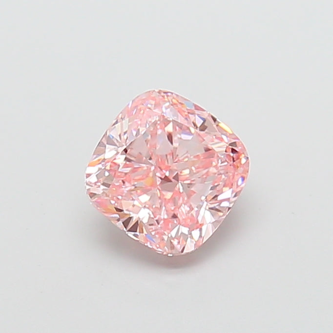2.03 carat fancy intense pink cushion lab grown diamond VS1 clarity