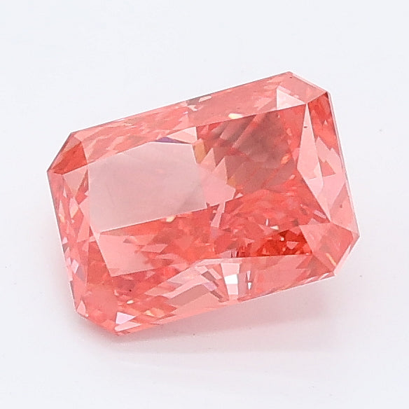 1.09 carat fancy pink radiant lab grown diamond VS2 clarity