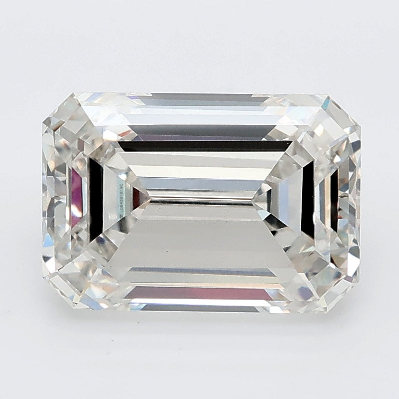 3.59 carat emerald lab grown diamond H color VS1 clarity
