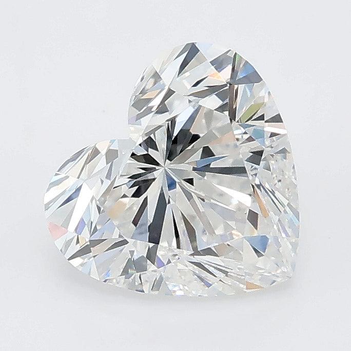2.05 carat heart lab grown diamond D color VVS2 clarity