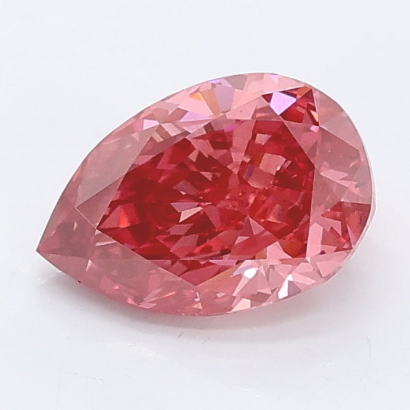 1.25 carat fancy vivid pink pear lab grown diamond VS2 clarity