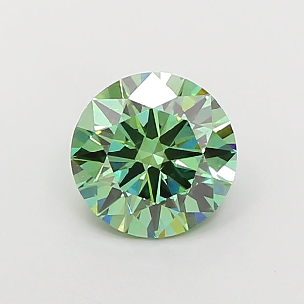 3.01 carat fancy vivid green round lab grown diamond VS2 clarity
