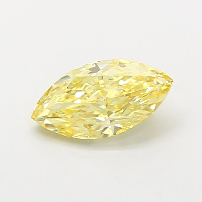 1.04 carat fancy intense yellow marquise lab grown diamond VVS2 clarity