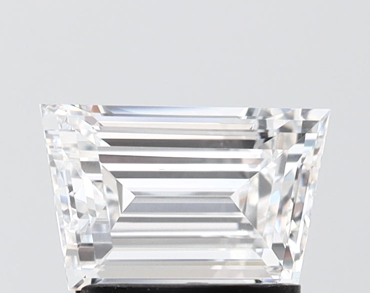 1.50 carat trapezoid lab grown diamond D color VVS2 clarity