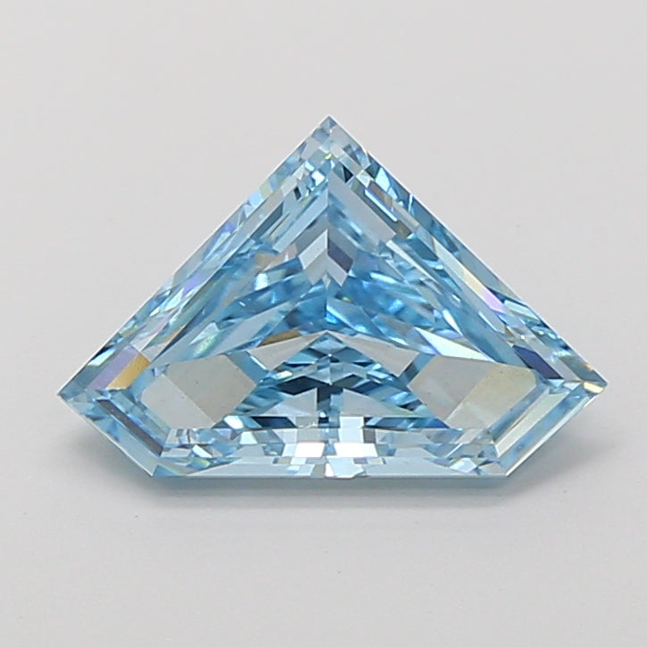 2.51 carat fancy vivid blue pentagon lab grown diamond VS1 clarity